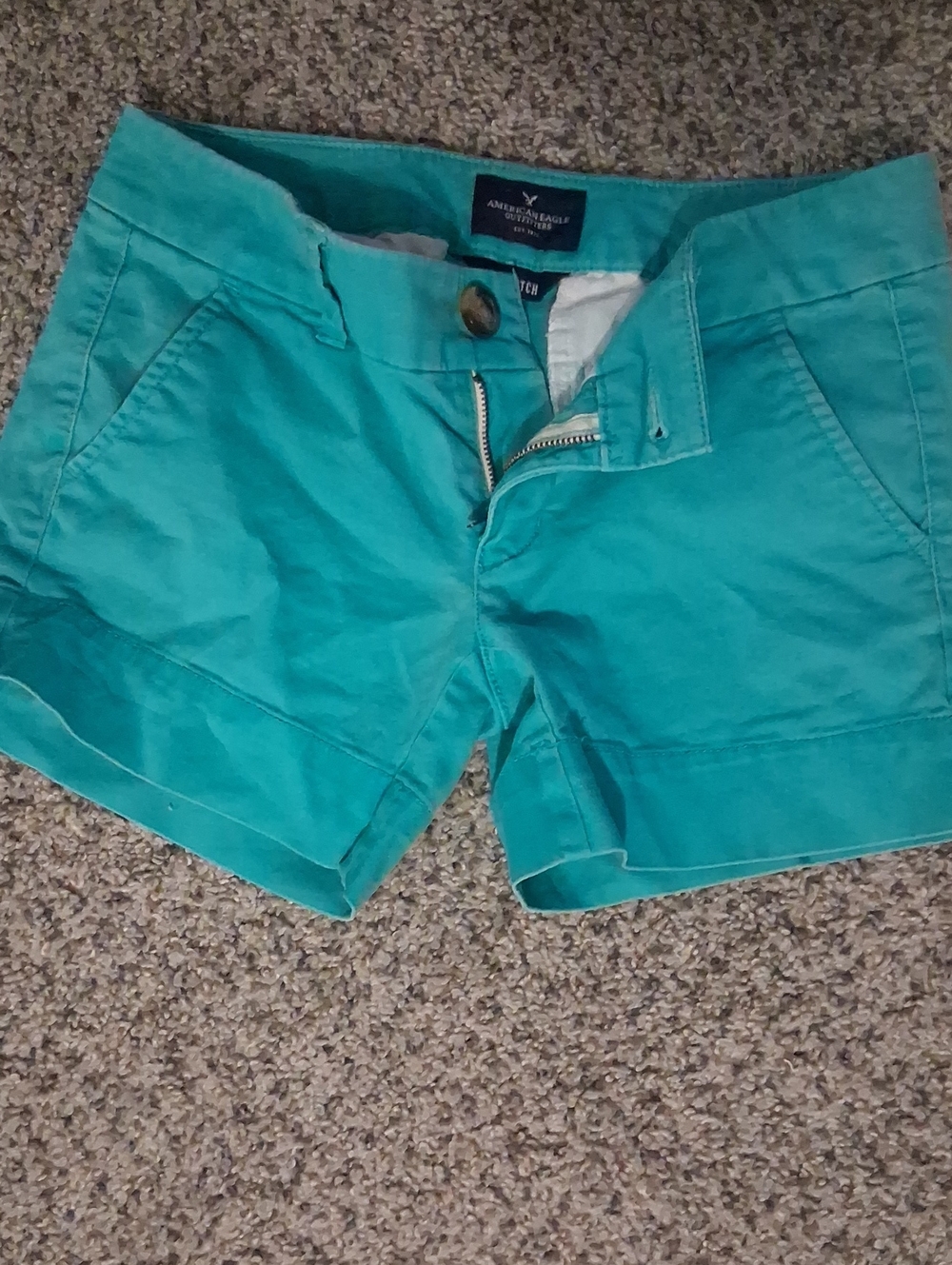 American Eagle Outfitters Teal Cotton Shorts